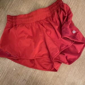 lululemon athletica Women's Vibrant Red Athletic Shorts